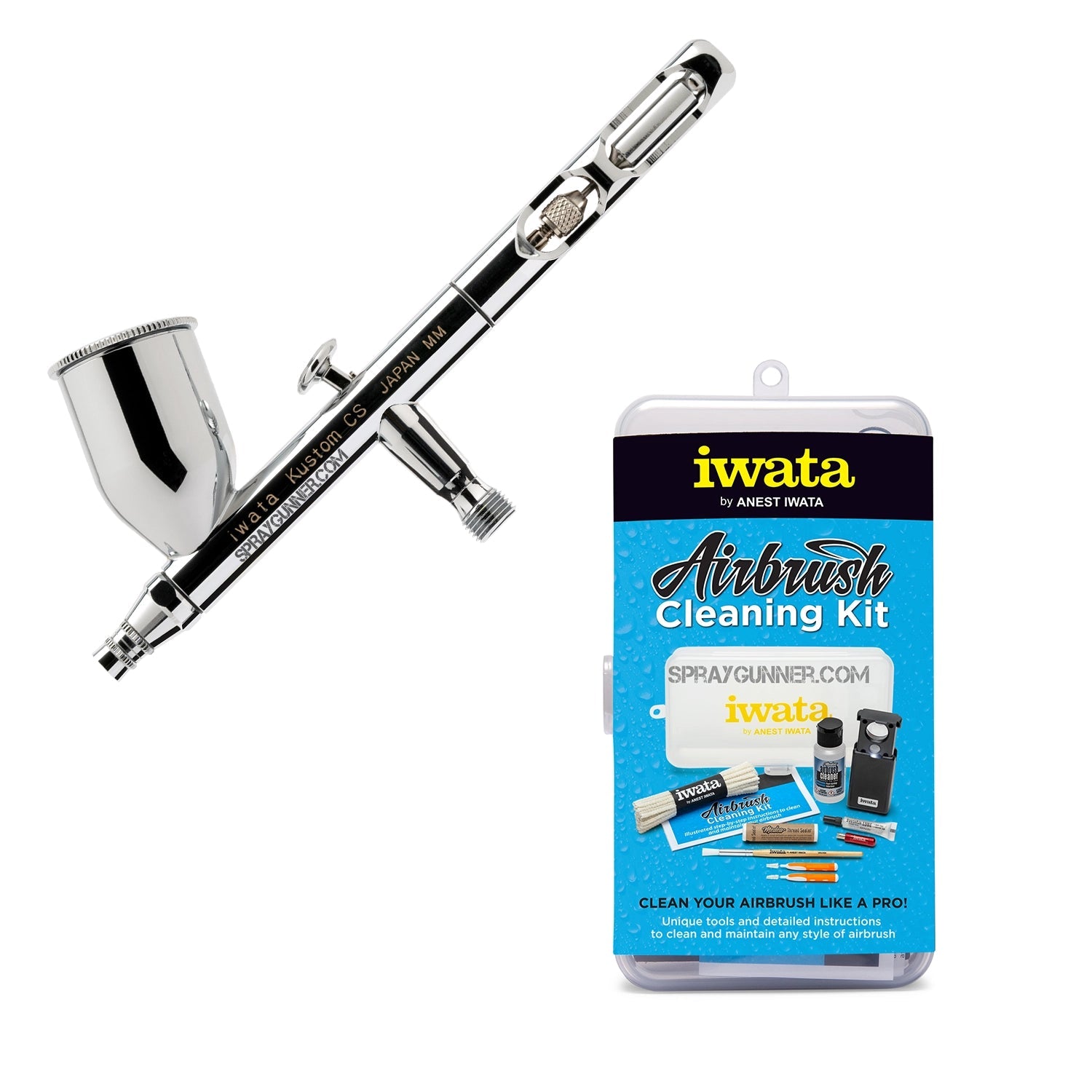 Open Box IWATA VAULT KUSTOM CS Gravity Feed Dual Action Airbrush Iwata