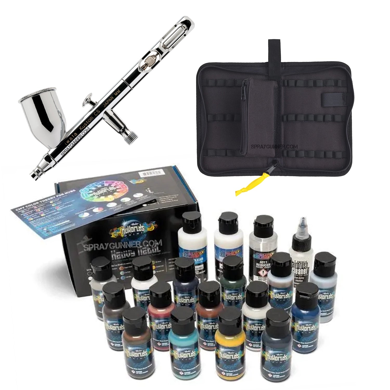 Open Box IWATA VAULT KUSTOM CS Gravity Feed Dual Action Airbrush Iwata