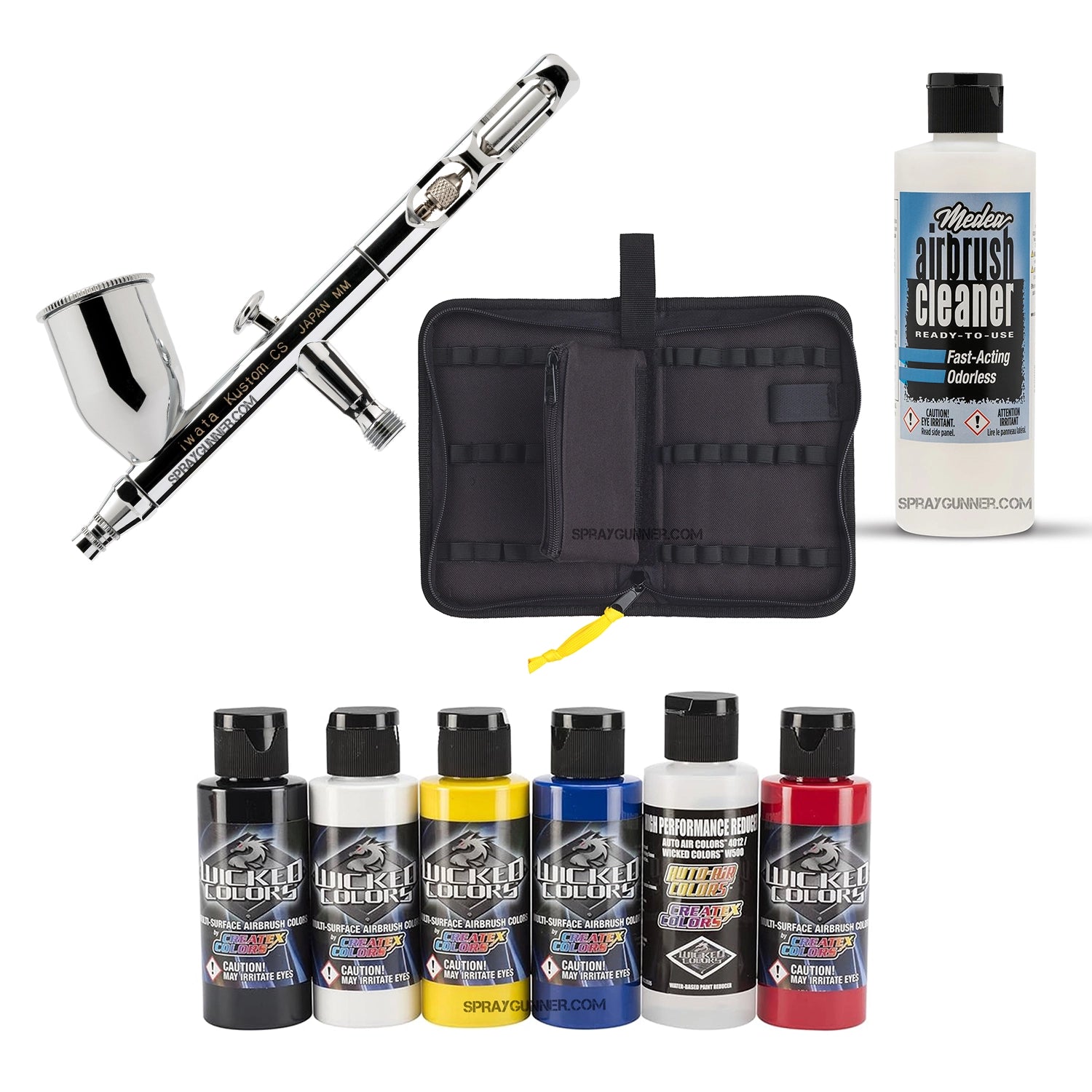 Open Box IWATA VAULT KUSTOM CS Gravity Feed Dual Action Airbrush Iwata