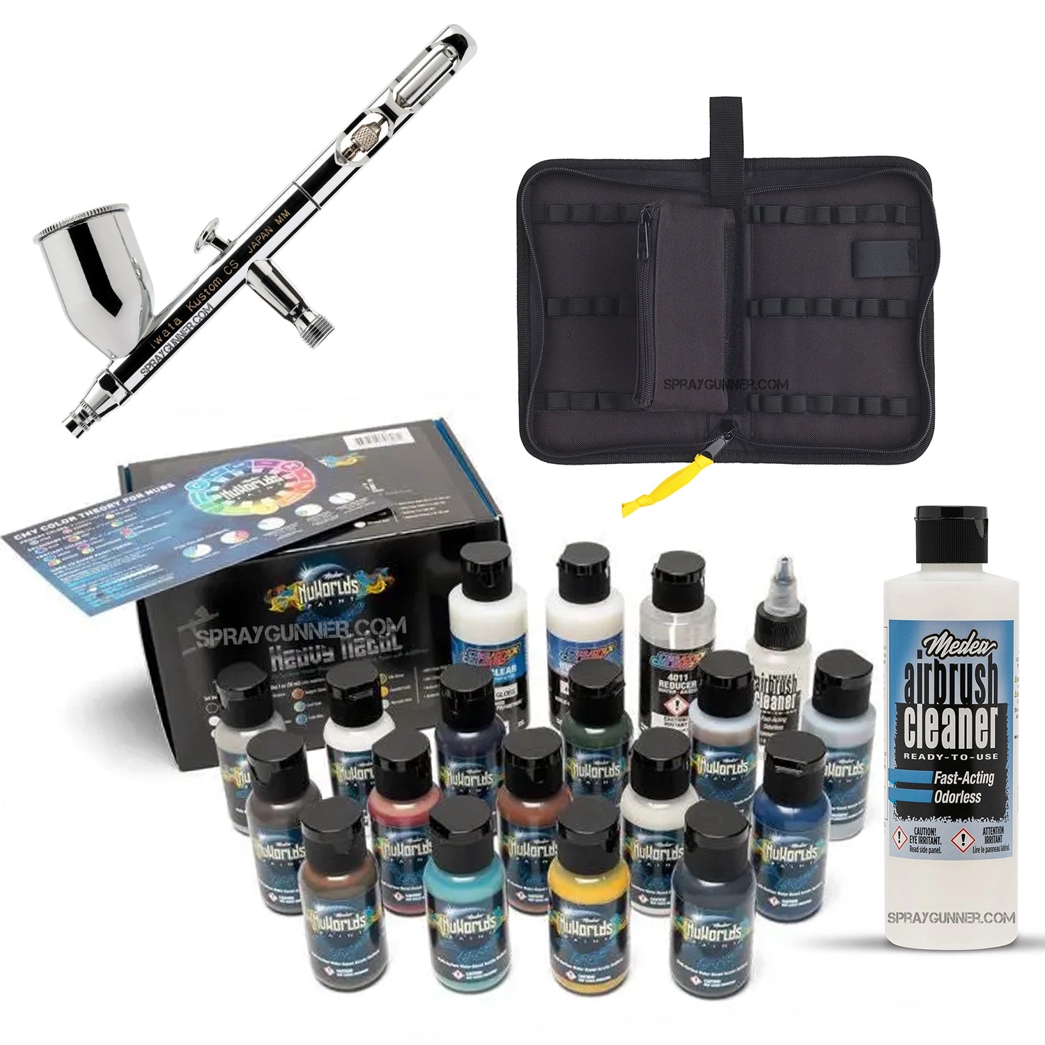 Open Box IWATA VAULT KUSTOM CS Gravity Feed Dual Action Airbrush Iwata