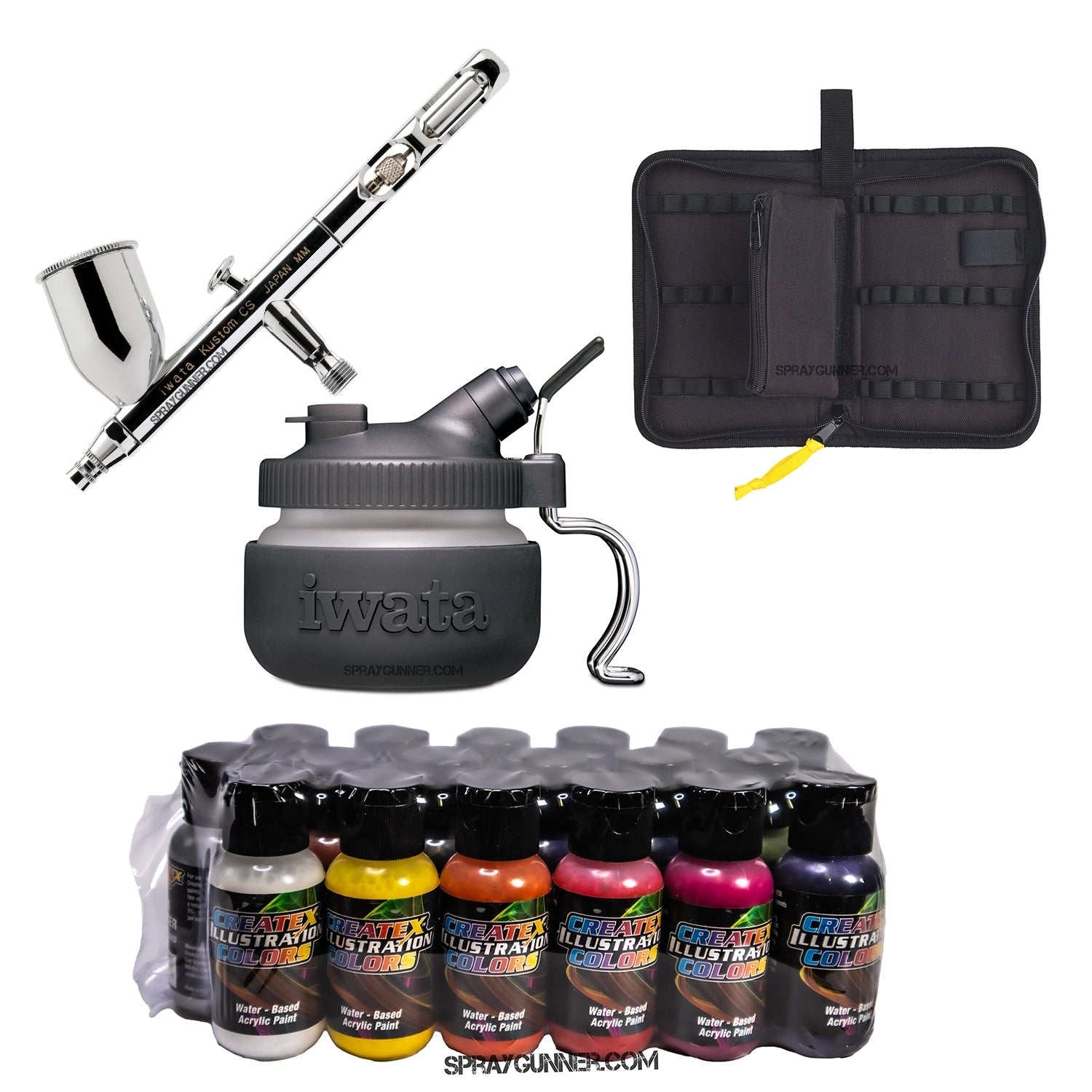 Open Box IWATA VAULT KUSTOM CS Gravity Feed Dual Action Airbrush Iwata