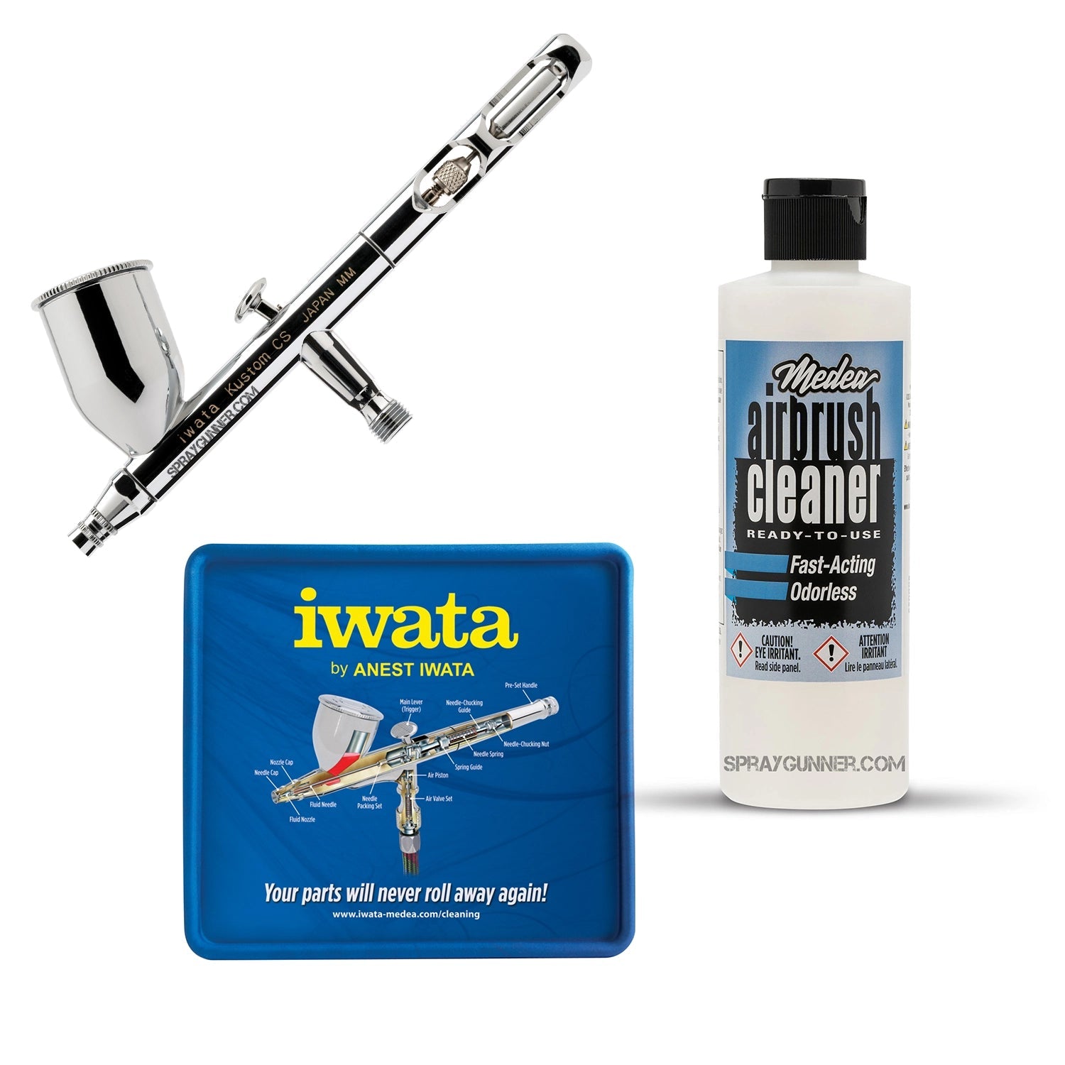 Open Box IWATA VAULT KUSTOM CS Gravity Feed Dual Action Airbrush Iwata