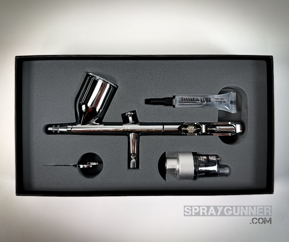 Open Box IWATA VAULT KUSTOM CS Gravity Feed Dual Action Airbrush Iwata