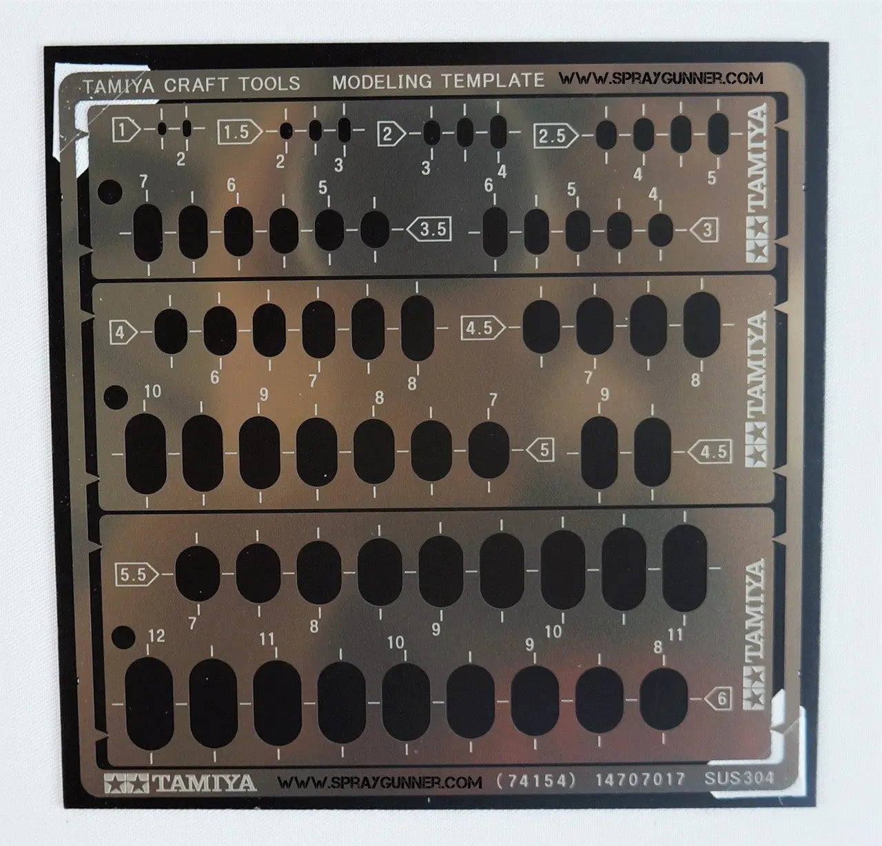Open Box Tamiya Modeling Template (Rounded Rectangles) Tamiya