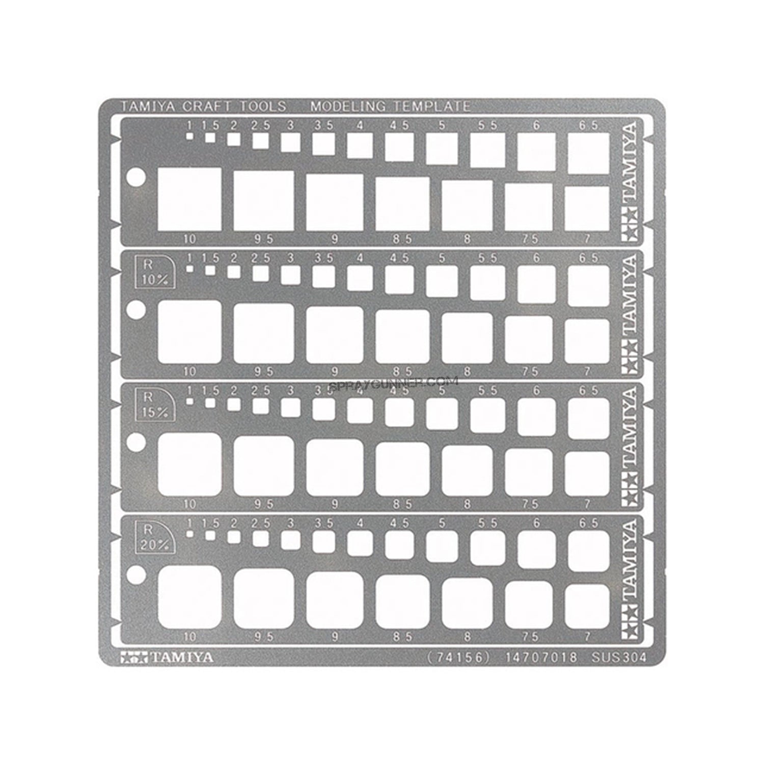 Open Box Tamiya Modeling Template (Square) Tamiya