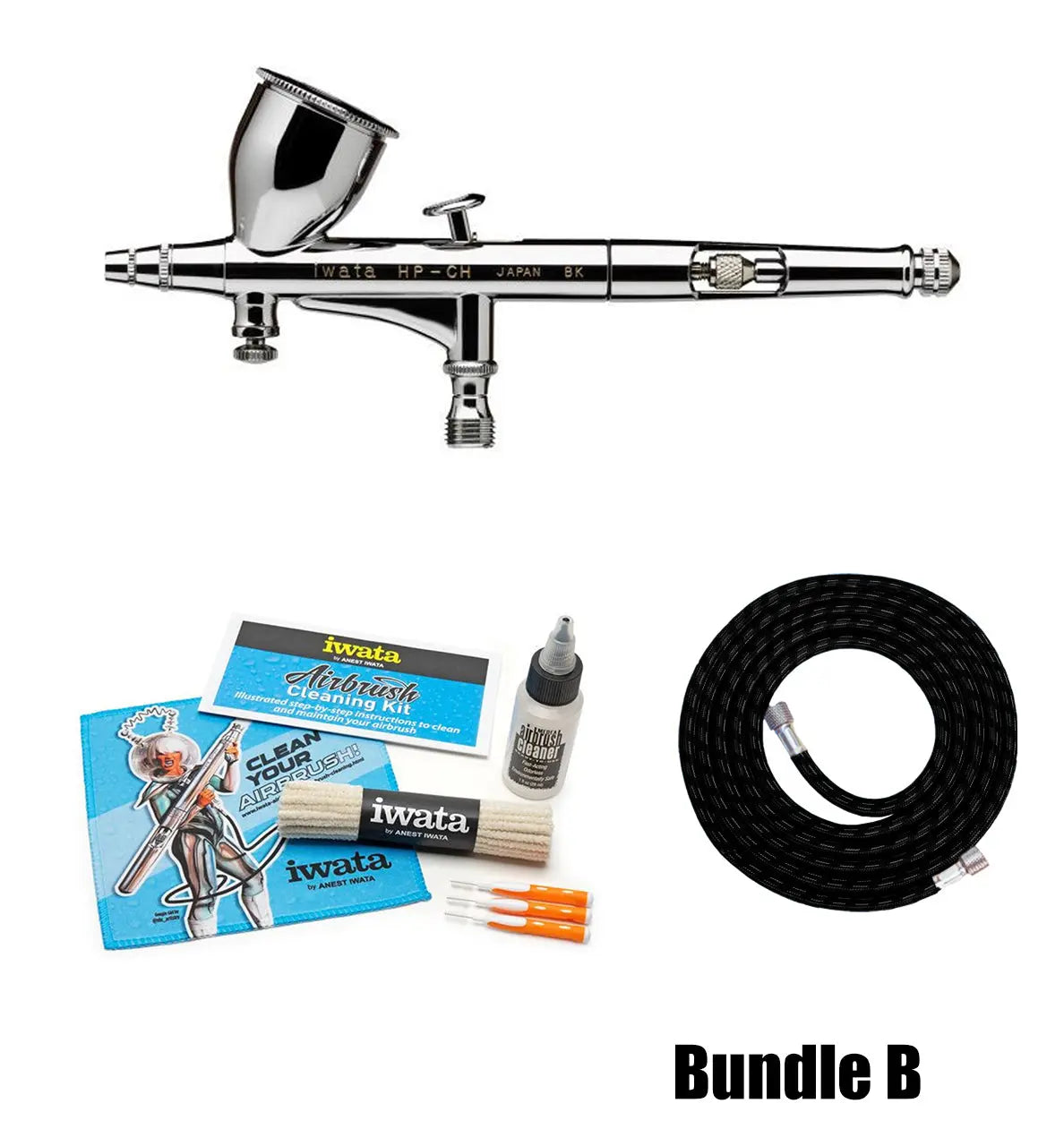 Opened Iwata Hi-Line HP-CH Gravity Feed Dual Action Airbrush - SprayGunner