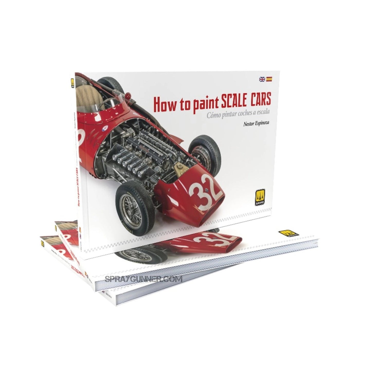 How to Paint SCALE CARS - hard cover book with step-by-step on painting model cars. - SprayGunner