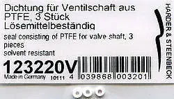PTFE seal for air valve Harder & Steenbeck
