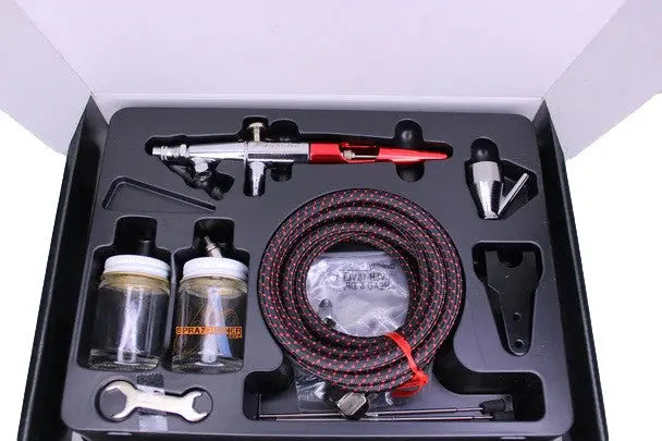 Paasche Airbrush VLS-202S Set with Metal Handle and All Three Heads - SprayGunner