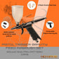 Pistol Trigger Gravity Feed Airbrush Set with Round and Fan Pattern Caps by NO-NAME Brand