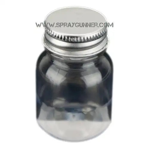 Plastic bottle with lid and label 1 oz