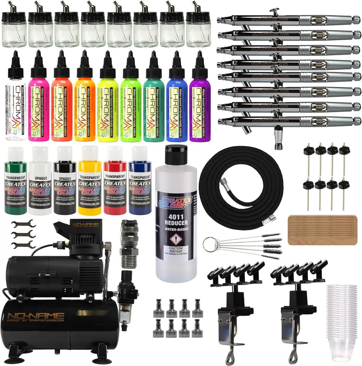 Professionelles Airbrush-Kunstset: 8-teiliges Airbrush-Set mit Siphon-Zufuhr und Kompressor Version 2