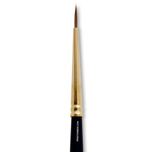 Renaissance Short Handle Round Silver Brush, Size 0