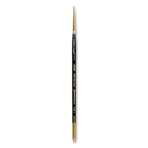 Silver Brush Renaissance Short Handle Round Brush Size 000 with fine bristles for precision painting. Ideal for artists seeking superior control.