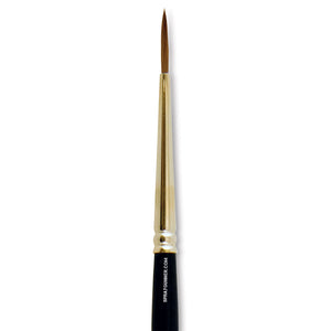 Renaissance Short Handle Round Silver Brush, Size 1