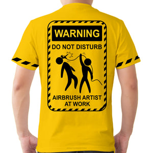 SprayGunner Exclusive WARNING! DO NOT DISTURB Airbrush Artist T-shirt