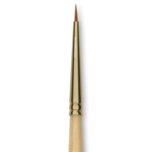 Silver Kolinsky Round Short-Handle Silver Brush, Size 00