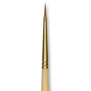 Silver Kolinsky Round Short-Handle Silver Brush, Size 1