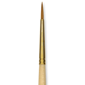 Silver Kolinsky Round Short-Handle Silver Brush, Size 2