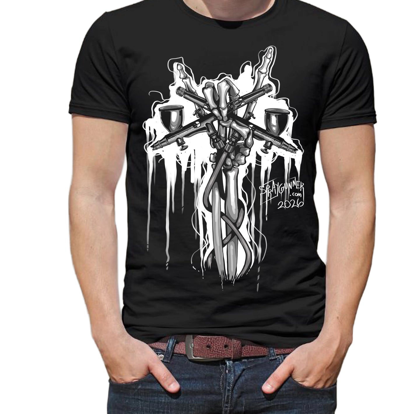 SprayGunner Exclusive Skeleton Arm Monster T-Shirt