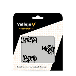 Vallejo Hobby Stencils: Street Art Nº1 (125x125mm)