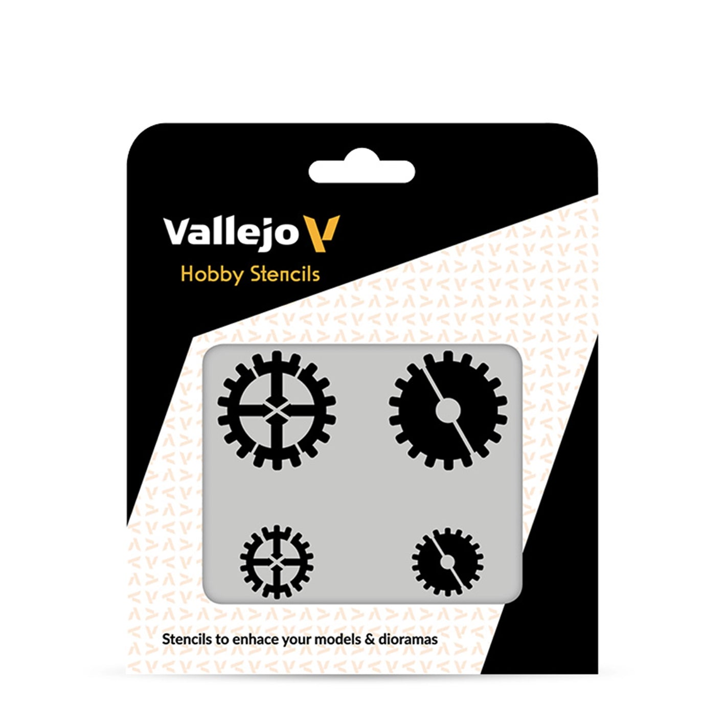 Vallejo Hobby Stencils: Gear Markings (125x125mm)