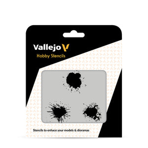 Vallejo Hobby Stencils: Paint Stains (125x125mm)