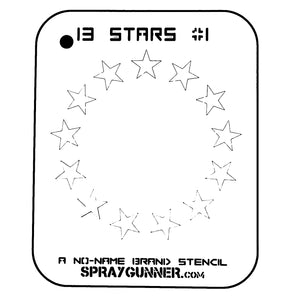 NO-NAME Brand Thirteen Stars Stencil #1 - SprayGunner