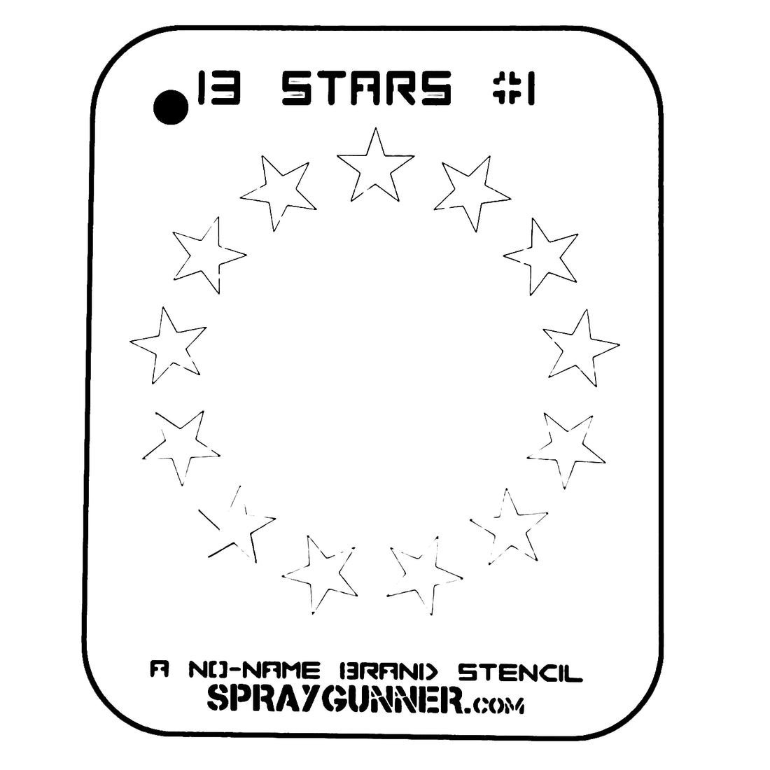 NO-NAME Brand Thirteen Stars Stencil #1 - SprayGunner