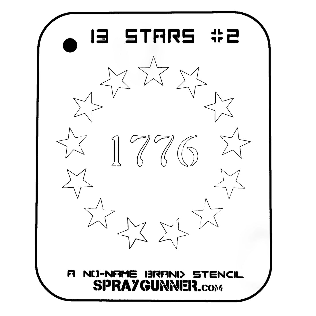 NO-NAME Brand Thirteen Stars Stencil #2 - SprayGunner