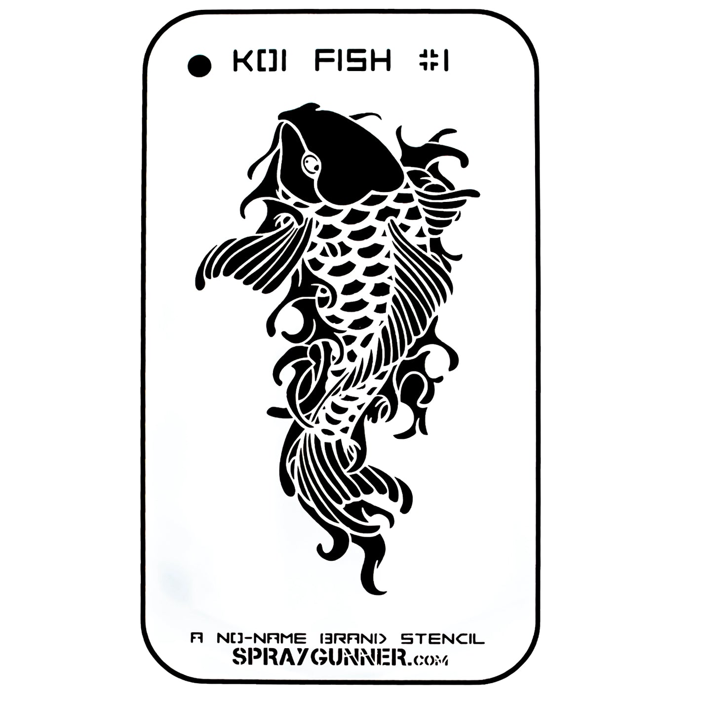 NO-NAME Brand Koi Fish Stencil #1