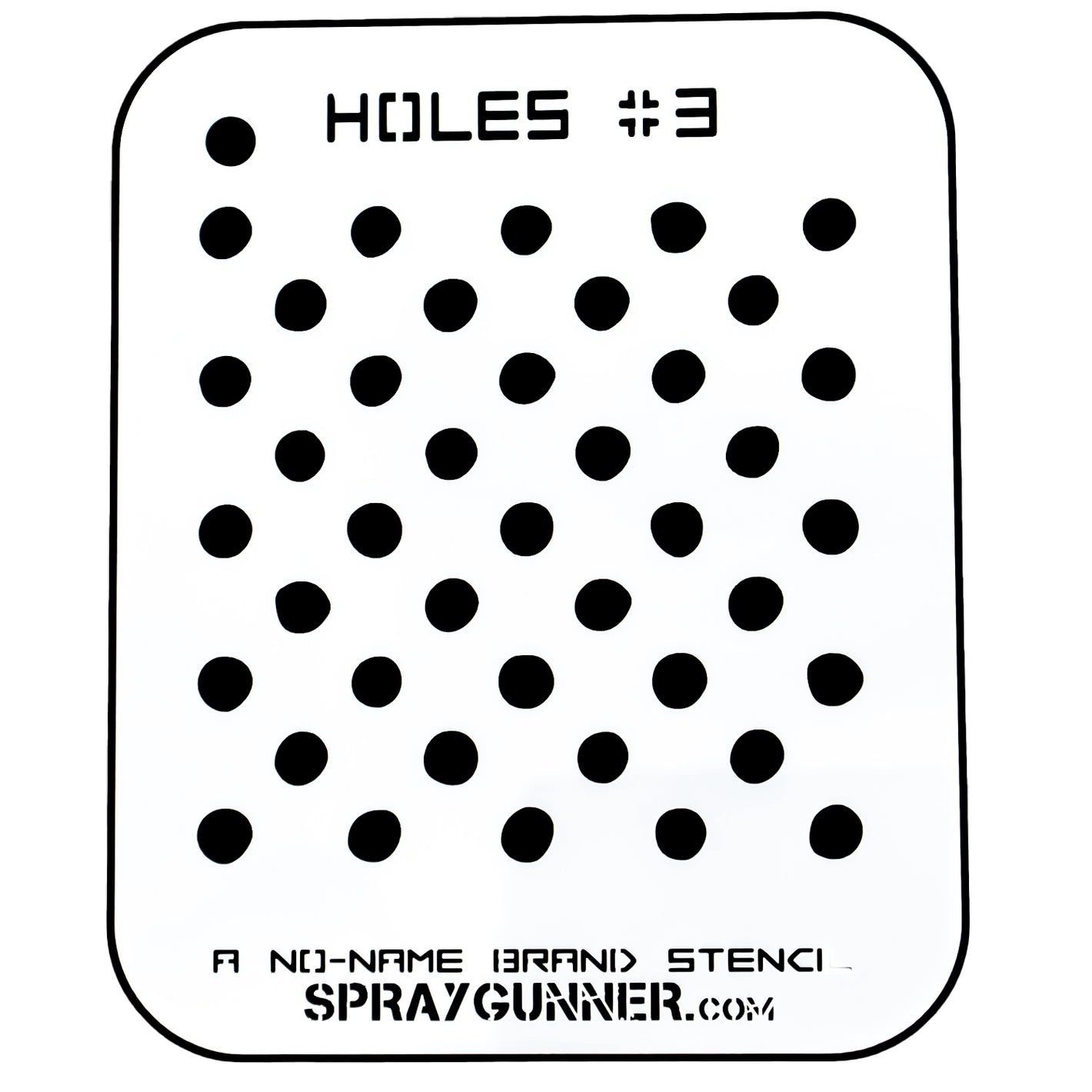 NO-NAME Brand Holes Stencil #3