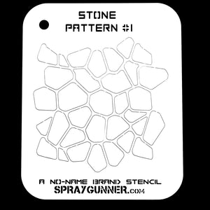 NO-NAME Brand Stone Pattern Stencil #1