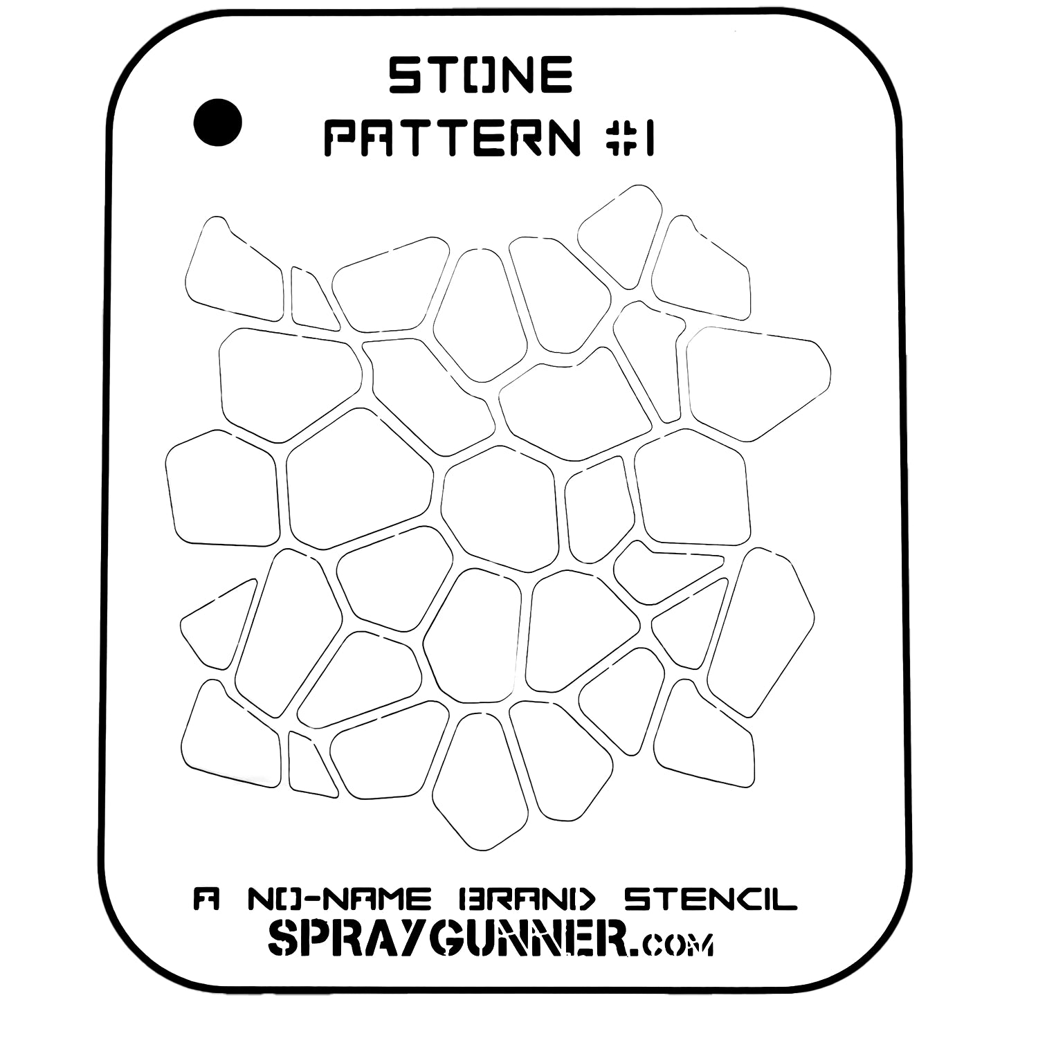 Stone Pattern #1 Stencil for airbrushing by NO-NAME Brand