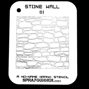 NO-NAME Brand Stone Wall Stencil #1 - SprayGunner