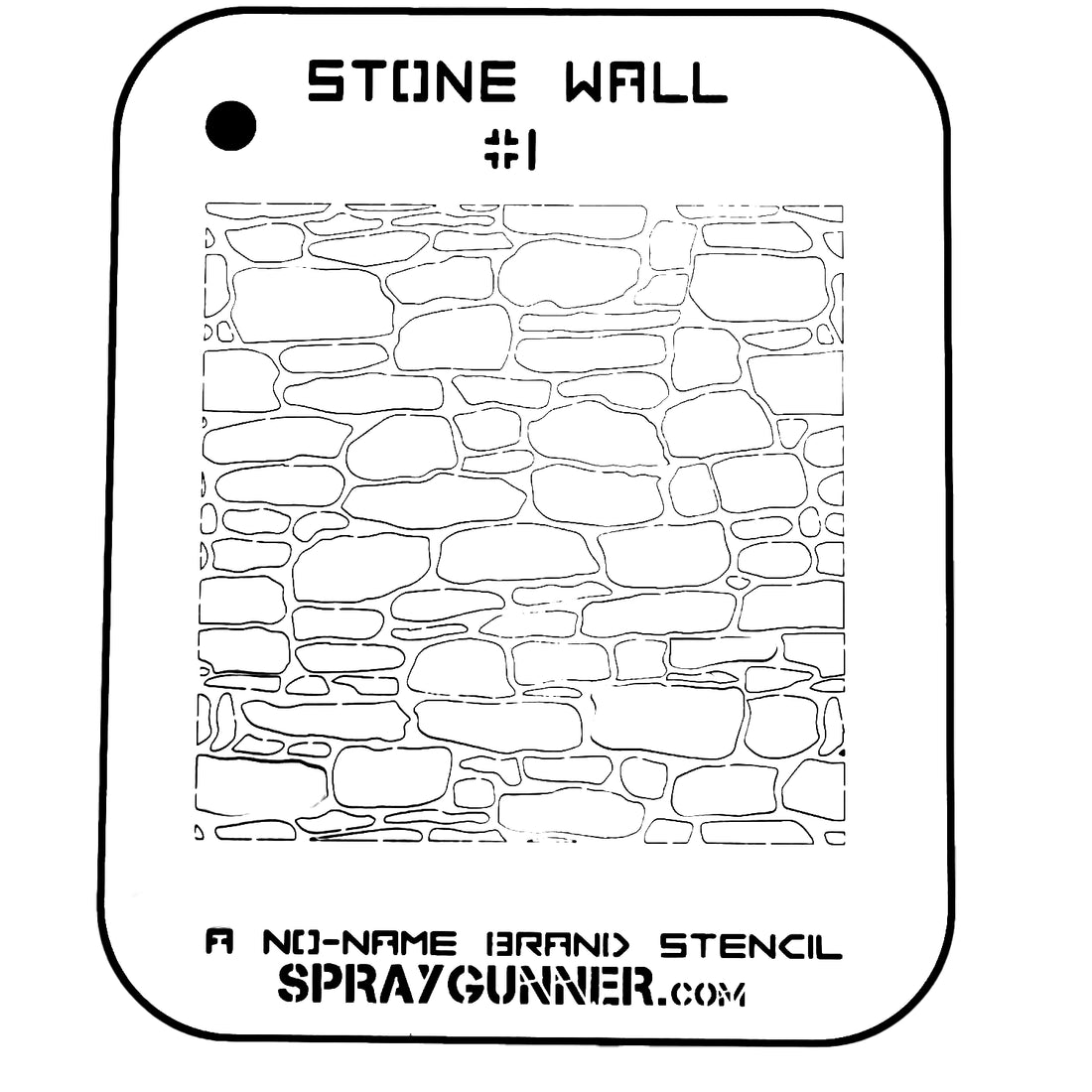 NO-NAME Brand Stone Wall Stencil #1 - SprayGunner
