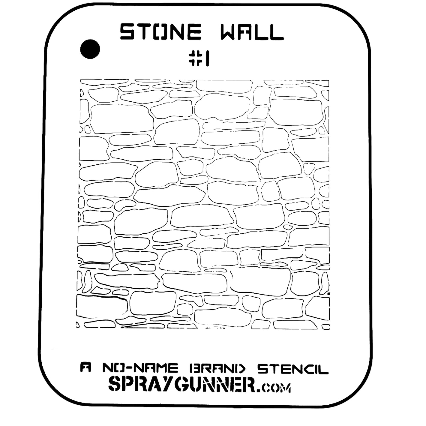 NO-NAME Brand Stone Wall Stencil #1