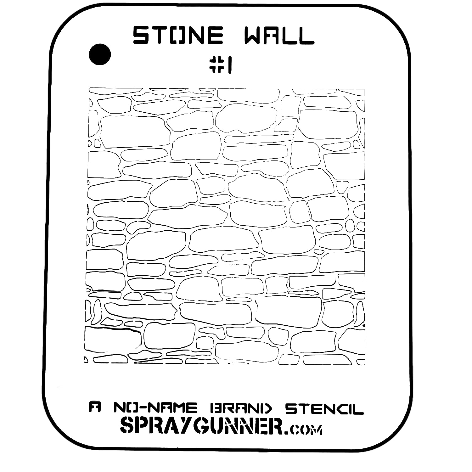 NO-NAME Brand Stone Wall Stencil #1 - SprayGunner