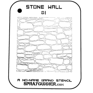 NO-NAME Brand Stone Wall Stencil #1