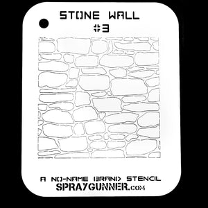 NO-NAME Brand Stone Wall Stencil #3