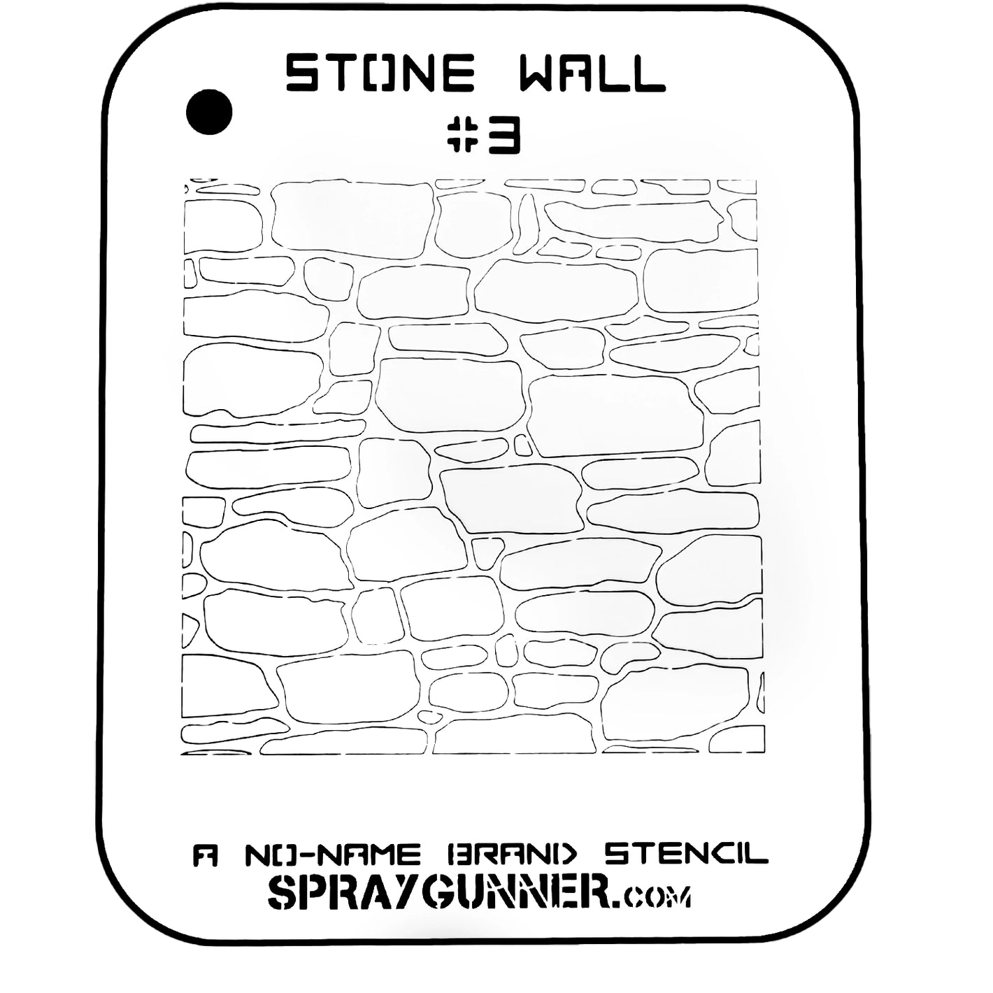 NO-NAME Brand Stone Wall Stencil #3