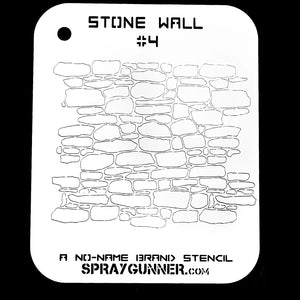 NO-NAME Brand Stone Wall Stencil #4