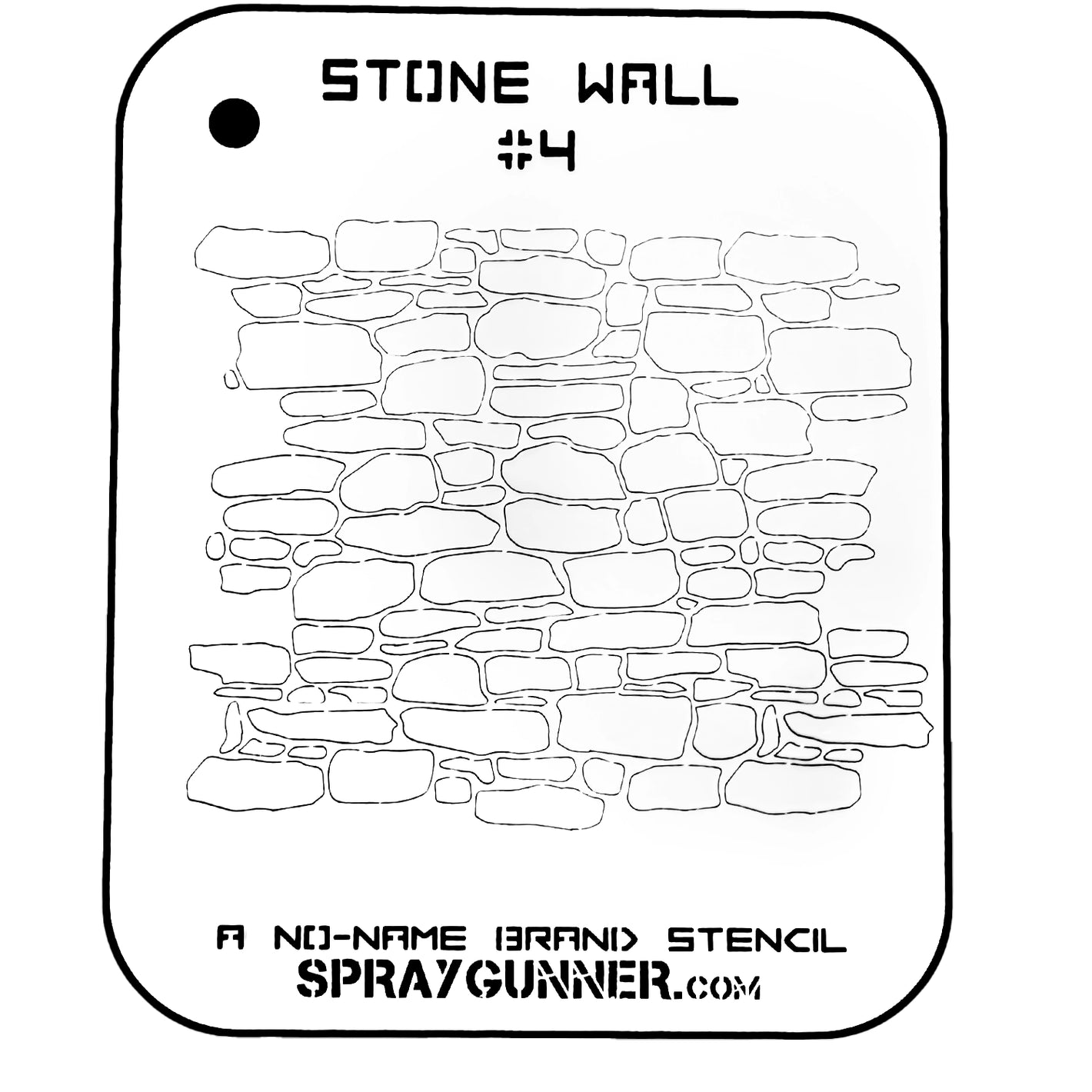 NO-NAME Brand Stone Wall Stencil #4