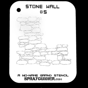 NO-NAME Brand Stone Wall Stencil #5