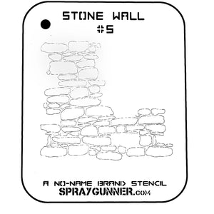 NO-NAME Brand Stone Wall Stencil #5