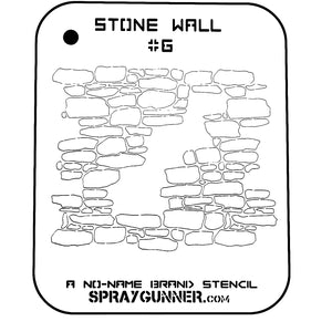 NO-NAME Brand Stone Wall Stencil #6 - SprayGunner