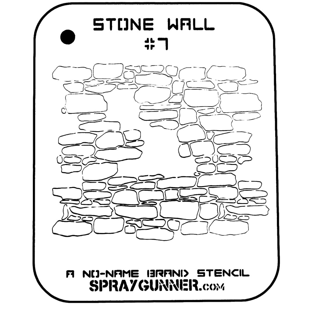 NO-NAME Brand Stone Wall Stencil #7 - SprayGunner