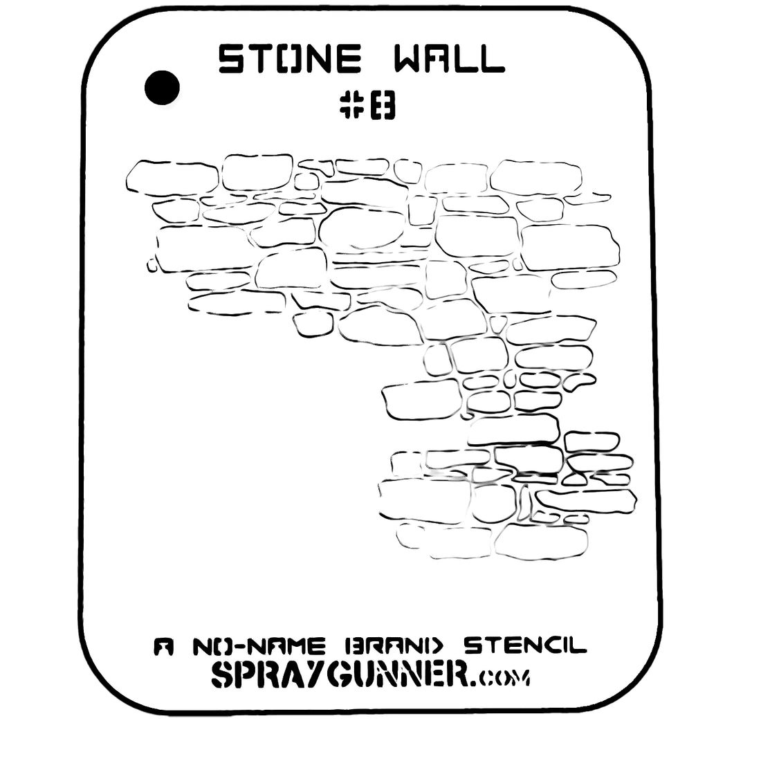 NO-NAME Brand Stone Wall Stencil #8 - SprayGunner
