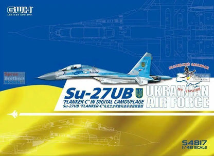 SU-27UBM 'FLANKER-C' In Digital Camouflage Ukrainian Air Force Model Kit - SprayGunner