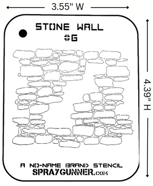 Stone Wall #6 Stencil for airbrushing by NO-NAME Brand